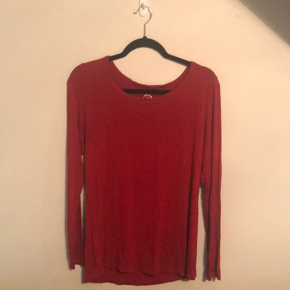 Soft long sleeve red shirt